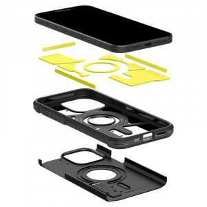 Оригинален гръб със стойка SPIGEN Tough Armor MagSafe - iPhone 15 Pro черен - Img 17