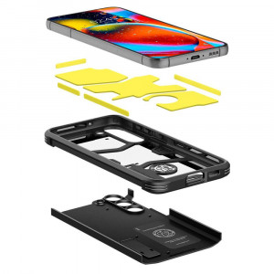 Оригинален гръб със стойка SPIGEN Tough Armor - Samsung Galaxy S23 черен - Img 7