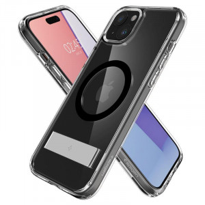 Оригинален гръб със стойка SPIGEN Ultra Hybrid S MagSafe - iPhone 15 Plus черен - Img 13