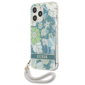 Оригинален гръб с връзка GUESS Flower GUHCP13LHFLSN - iPhone 13 Pro зелен - Img 2