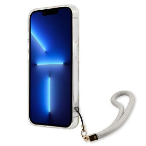 Оригинален гръб с връзка GUESS Flower GUHCP13SHFLSU - iPhone 13 mini лилав - Img 5