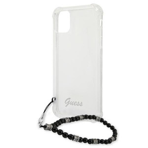 Оригинален гръб с гривна GUESS черен Pearl GUHCP12LKPSBK - iPhone 12 Pro Max прозрачен - Img 6