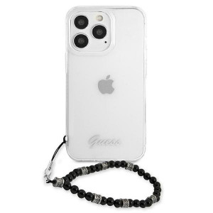 Оригинален гръб с гривна GUESS черен Pearl GUHCP13LKPSBK - iPhone 13 Pro прозрачен - Img 3