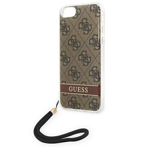 Оригинален гръб с гривна GUESS 4G Print Strap GUOHCI8H4STW - iPhone 7 / 8 / SE (2nd gen) / SE (3rd gen) кафяв - Img 6