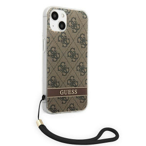 Оригинален гръб с гривна GUESS 4G Print Strap GUOHCP14SH4STW - iPhone 14 кафяв - Img 4