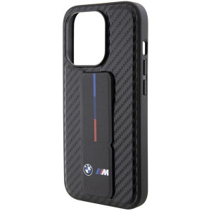 Оригинален гръб BMW Grip Stand Smooth & Carbon - iPhone 15 Pro черен - Img 7