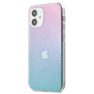 Оригинален гръб GUESS 3D Pattern GUHCP12S3D4GGBP - iPhone 12 mini розов / син - Img 2