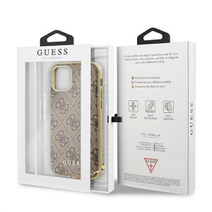 Оригинален гръб GUESS 4G Charms GUHCN61GF4GBR - iPhone 11 кафяв - Img 7