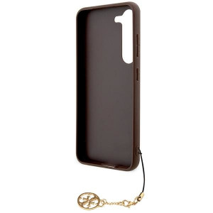 Оригинален гръб GUESS 4G Charms GUHCS23MGF4GBR - Samsung Galaxy S23+ кафяв - Img 7