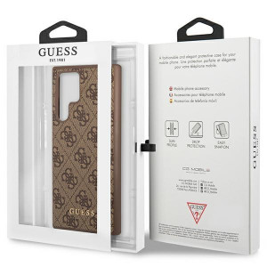 Оригинален гръб GUESS 4G Metal Gold Logo GUHCS23LG4GFBR - Samsung Galaxy S23 Ultra кафяв - Img 8