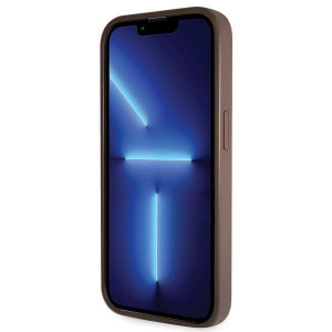 Оригинален гръб GUESS 4G Metal Logo с презрамка GUHCP14LP4TDSCPW - iPhone 14 Pro кафяв - Img 5