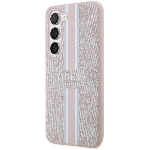 Оригинален гръб GUESS 4G Printed Stripe GUHCS23SP4RPSP - Samsung Galaxy S23 розов - Img 2