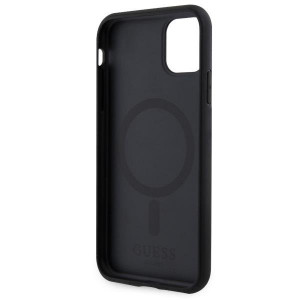 Оригинален гръб GUESS 4G Printed Stripe MagSafe GUHMN61P4RPSK - iPhone 11 черен - Img 7