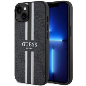 Оригинален гръб GUESS 4G Printed Stripe MagSafe GUHMP14MP4RPSK - iPhone 14 Plus черен - Img 1