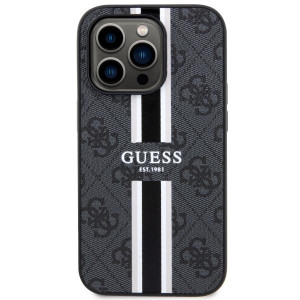 Оригинален гръб GUESS 4G Printed Stripe MagSafe GUHMP14XP4RPSK - iPhone 14 Pro Max черен - Img 3
