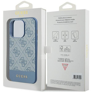 Оригинален гръб GUESS 4G Stripe - iPhone 15 Pro син - Img 8