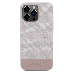 Оригинален гръб GUESS 4G Stripe - iPhone 15 Pro Max розов - Img 3