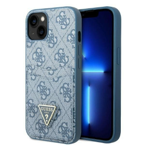 Оригинален гръб GUESS 4G Triangle Logo Cardslot GUHCP13SP4TPB - iPhone 13 mini син - Img 1