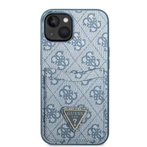 Оригинален гръб GUESS 4G Triangle Logo Cardslot GUHCP13SP4TPB - iPhone 13 mini син - Img 3
