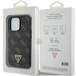 Оригинален гръб GUESS 4G Triangle Metal Logo - iPhone 14 Pro черен - Img 8