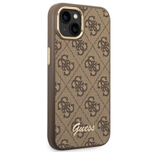 Оригинален гръб GUESS 4G Vintage Gold Logo GUHCP14MHG4SHW - iPhone 14 Plus кафяв - Img 4