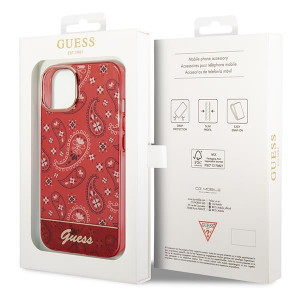 Оригинален гръб GUESS Bandana Paisley GUHCP14MHGBNHR - iPhone 14 Plus червен - Img 8