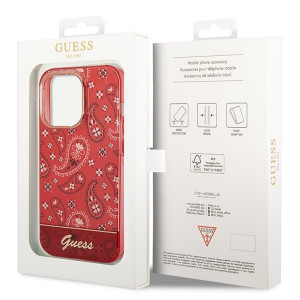 Оригинален гръб GUESS Bandana Paisley GUHCP14XHGBNHR - iPhone 14 Pro Max червен - Img 8