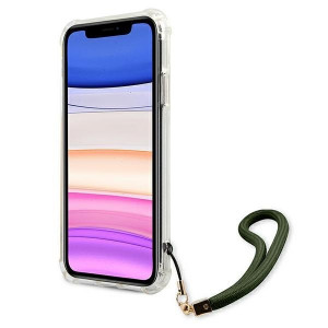Оригинален гръб GUESS Camo GUHCN61KSARKA с връзка - iPhone 11 зелен / каки - Img 5