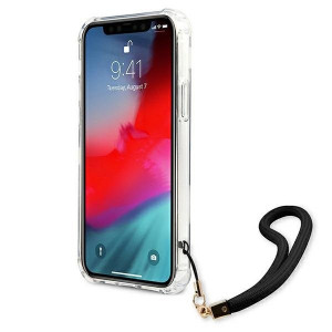 Оригинален гръб GUESS Camo GUHCP12LKSARBK с връзка - iPhone 12 Pro Max черен - Img 5