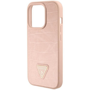 Оригинален гръб GUESS Croco Triangle Metal Logo GUHCP15XPCRTHCP iPhone 15 Pro Max розов - Img 7