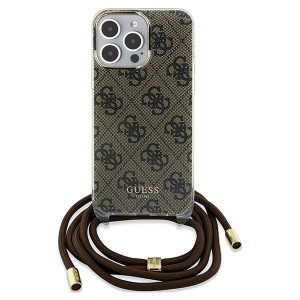 Оригинален гръб GUESS Crossbody Cord 4G Print - iPhone 15 Pro Max кафяв - Img 2