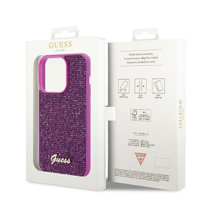 Оригинален гръб GUESS Disco Metal Script - iPhone 14 Pro Max фуксия - Img 8