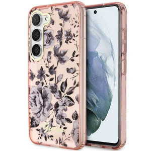 Оригинален гръб GUESS Flower GUHCS23MHCFWSP - Samsung Galaxy S23+ розов - Img 1