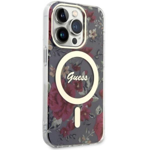 Оригинален гръб GUESS Flower MagSafe GUHMP14LHCFWSA - iPhone 14 Pro зелен - Img 4