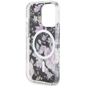 Оригинален гръб GUESS Flower MagSafe GUHMP14LHCFWSK - iPhone 14 Pro черен - Img 7