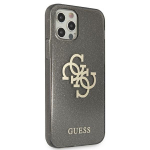 Оригинален гръб GUESS Glitter 4G Big Logo GUHCP12LPCUGL4GBK - iPhone 12 Pro Max черен - Img 4