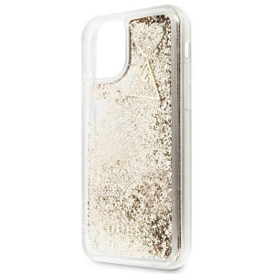 Оригинален гръб GUESS Glitter Charms GUOHCN58GLHFLGO - iPhone 11 Pro златист - Img 3