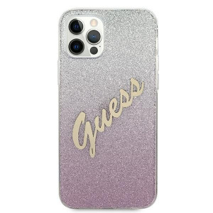 Оригинален гръб GUESS Glitter Gradient GUHCP12LPCUGLSPI - iPhone 12 Pro Max розов - Img 3