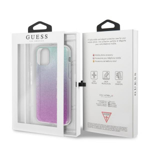 Оригинален гръб GUESS Glitter Gradient - iPhone 11 Pro Max розов / син - Img 12