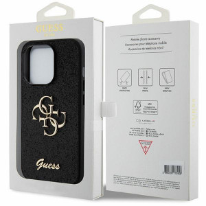 Оригинален гръб GUESS Glitter Script Big 4G - iPhone 15 Pro Max черен - Img 8