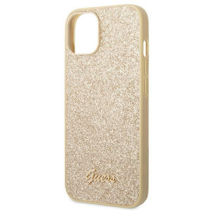Оригинален гръб GUESS Glitter Script GUHCP14MHGGSHD - iPhone 14 Plus златист - Img 6