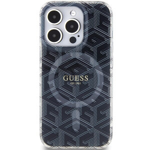 Оригинален гръб GUESS IML GCube MagSafe - iPhone 15 Pro черен - Img 3