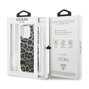 Оригинален гръб GUESS Leopard GUHCP13LHSLEOK - iPhone 13 Pro сив - Img 8