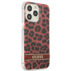 Оригинален гръб GUESS Leopard GUHCP13LHSLEOR - iPhone 13 Pro червен - Img 4