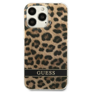 Оригинален гръб GUESS Leopard GUHCP13LHSLEOW - iPhone 13 Pro кафяв - Img 3