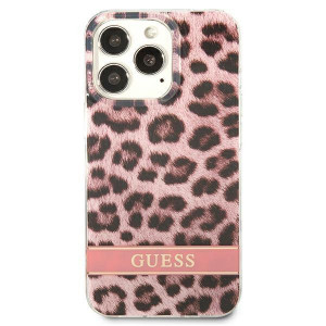 Оригинален гръб GUESS Leopard GUHCP13XHSLEOP - iPhone 13 Pro Max розов - Img 3