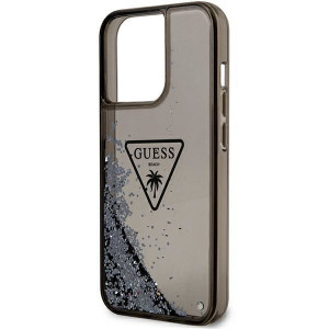 Оригинален гръб GUESS Liquid Glitter Palm Collection GUHCP14XLFCTPK - iPhone 14 Pro Max черен - Img 6