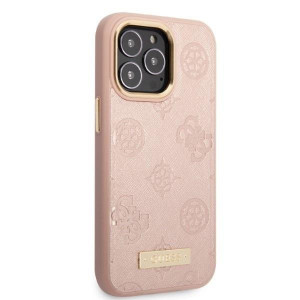 Оригинален гръб GUESS Peony Logo Plate MagSafe GUHMP13LSAPSTP - iPhone 13 Pro розов - Img 4