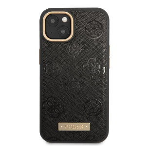 Оригинален гръб GUESS Peony Logo Plate MagSafe GUHMP13MSAPSTK - iPhone 13 черен - Img 3