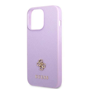 Оригинален гръб GUESS Saffiano 4G Small Metal Logo GUHCP13LPS4MU - iPhone 13 Pro лилав - Img 6